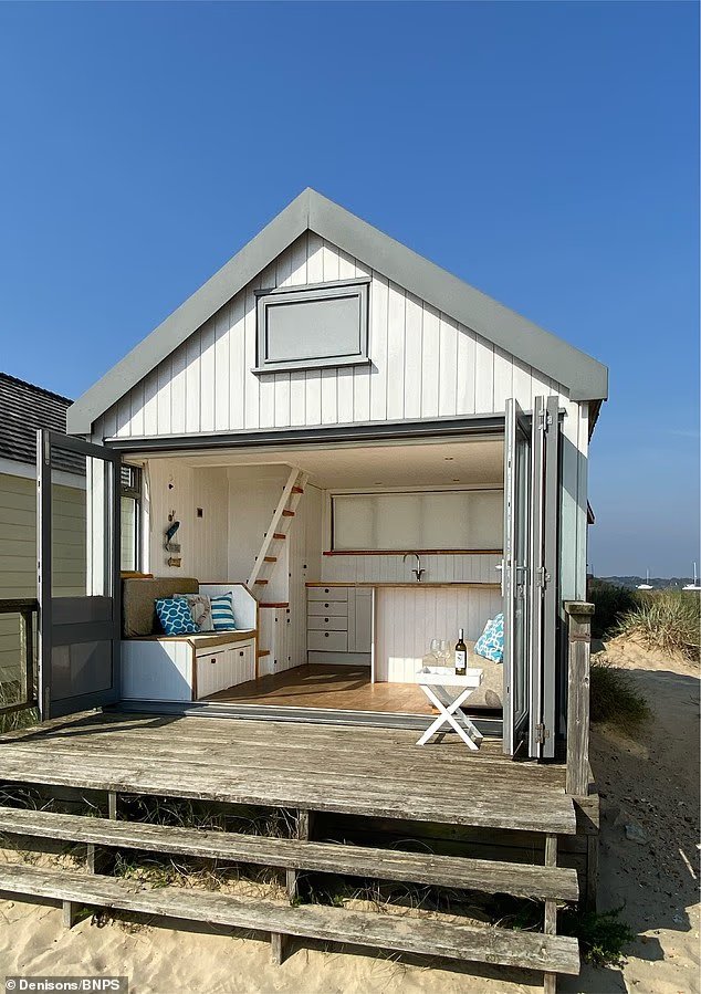 Luxurious beach hut on one of Britain’s most picturesque coasts goes on the market for the same price as four-bedroom home