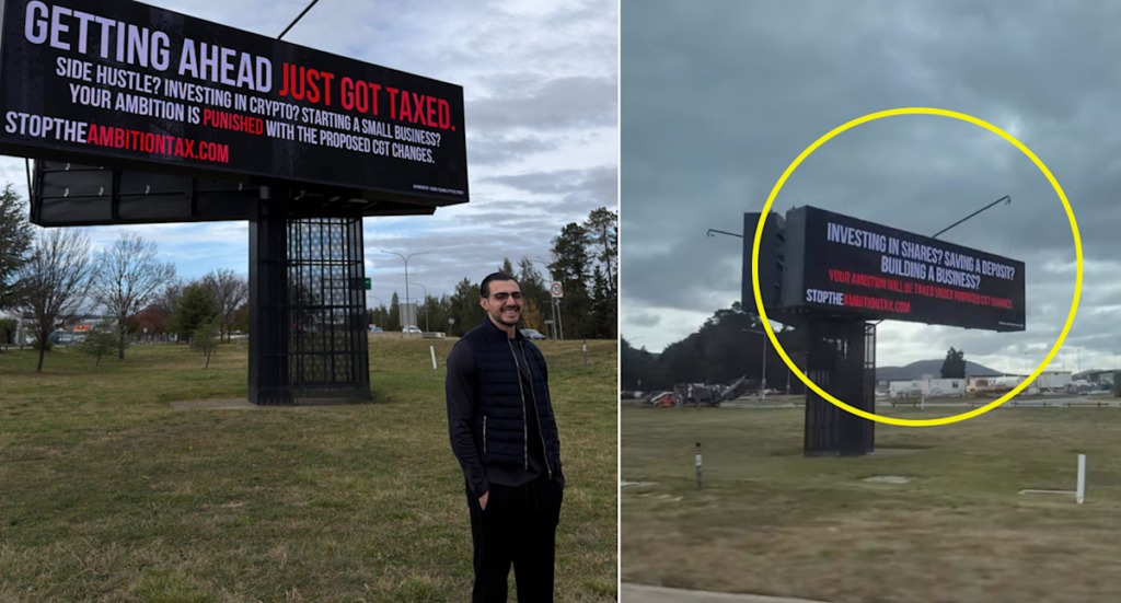 Mortgage broker drops $17,500 on airport billboard as Budget backlash grows: ‘Aren’t being listened to’