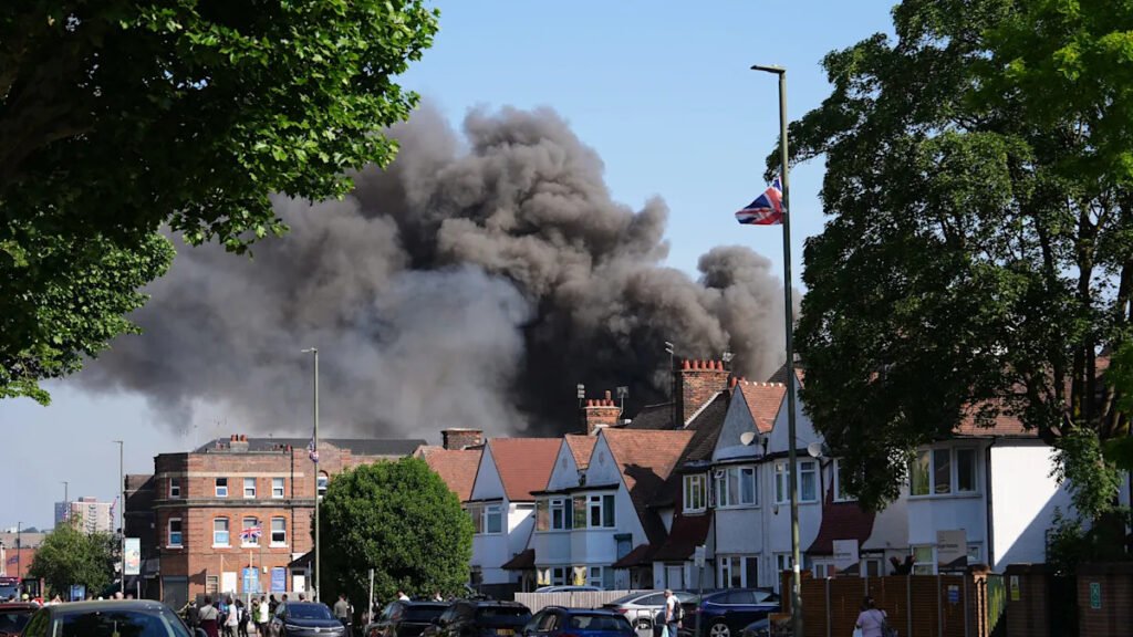 Firefighters tackle blaze at commercial property in Golders Green