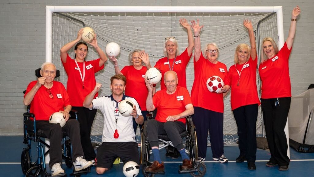 Two care homes celebrate matchday magic by joining young people for some World Cup fun