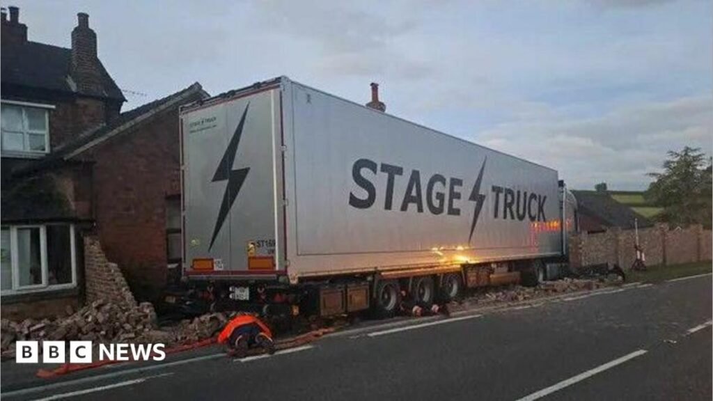 ‘Rock band’s truck’ crashes into house on way to Download