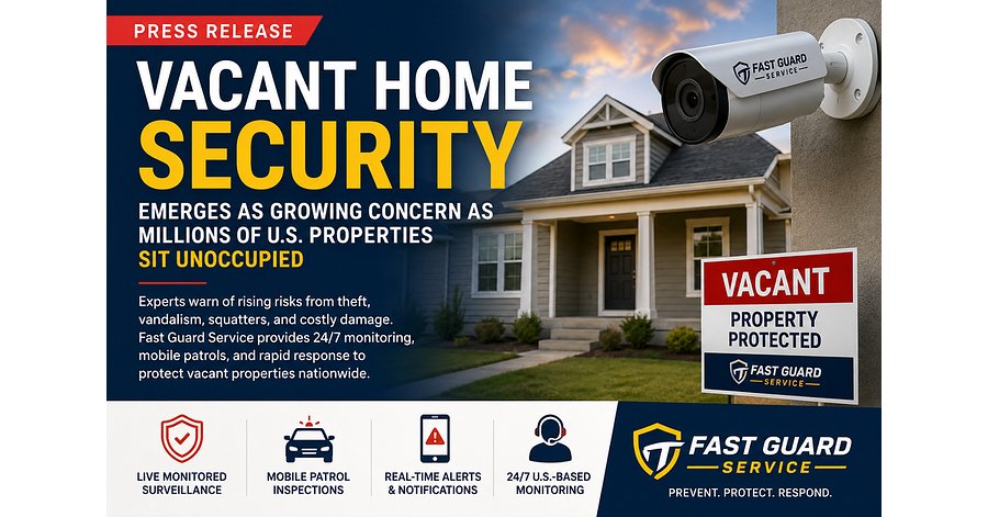 Vacant Home Security Emerges as Growing Concern as Millions of U.S. Properties Sit Unoccupied